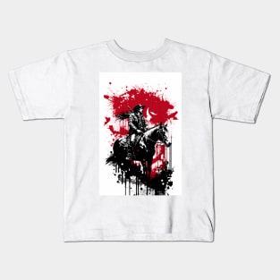 Cowboy On A Horse Painting Kids T-Shirt